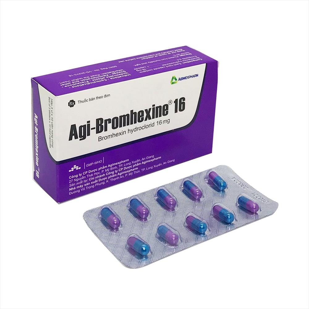 Liều lượng AGI-BROMHEXINE 16 được khuyến cáo trong trường hợp giãn phế quản là bao nhiêu?
