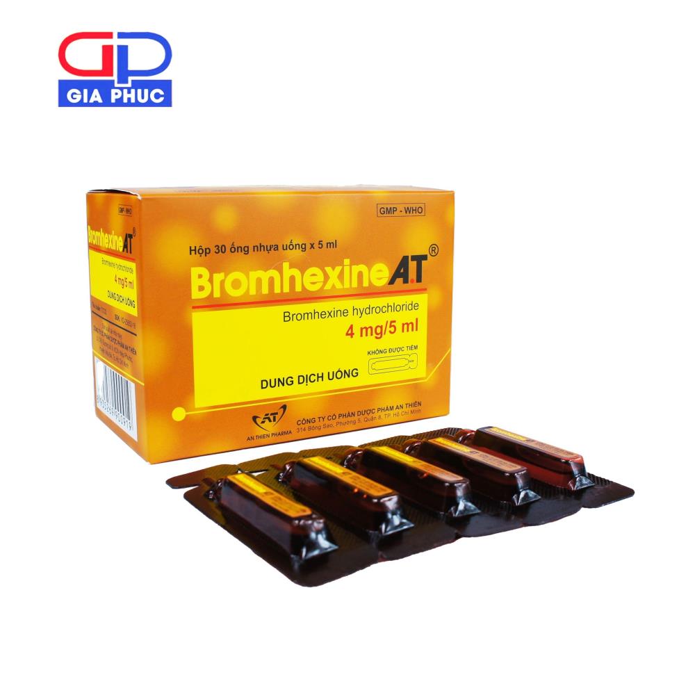 Bromhexine A.T 4mg/5ml h30ống5ml A THIêN