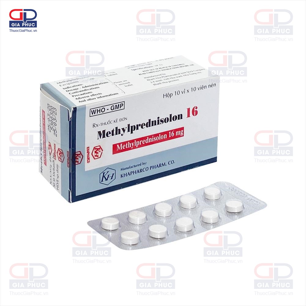 Methylprednisolon 16mg h100vn Khapharco
